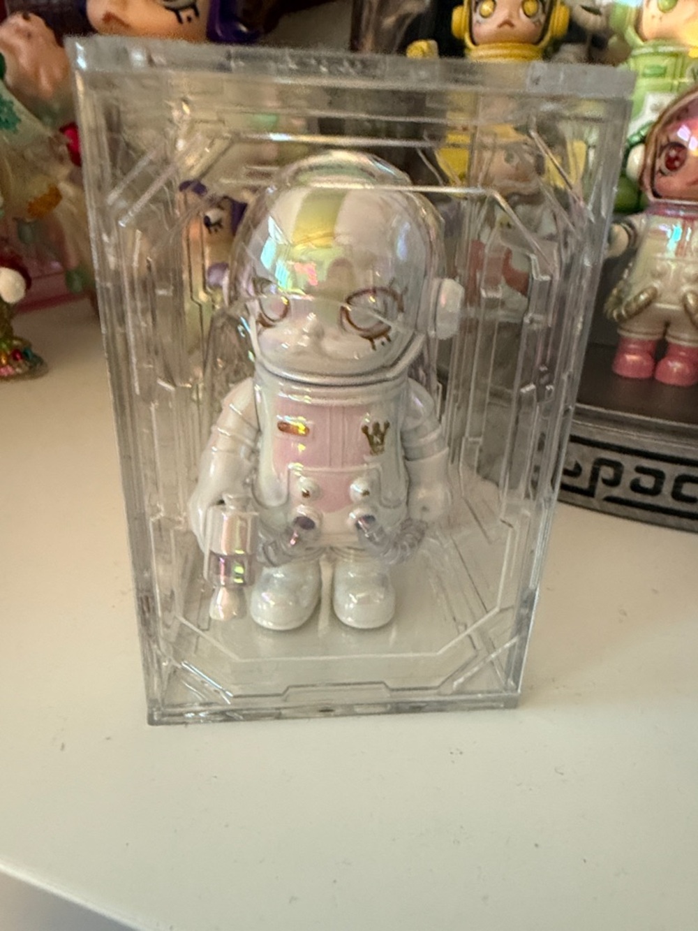SECRET BANGER!!! Mega Space Molly “ ANGEL” white iridescent with wings! Sealed!